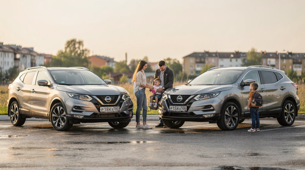 Сравнительный тест Nissan Qashqai и X-Trail для семьи с детьми